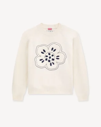 ウール製「Boke Flower」刺繍ジャンパー