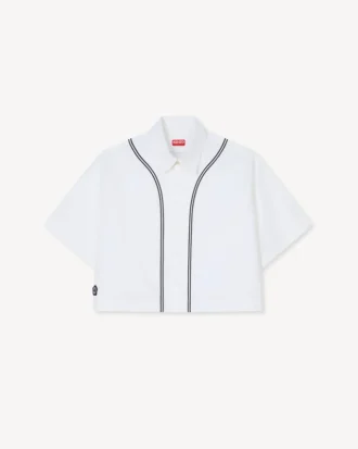 『Boke Flower 2.0』 ポプリンコットン製 ベースボール半袖シャツ