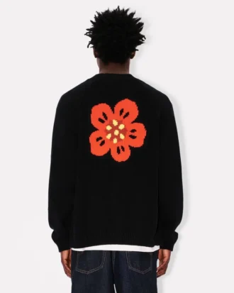 コットンウール製「Boke Flower」カーディガン