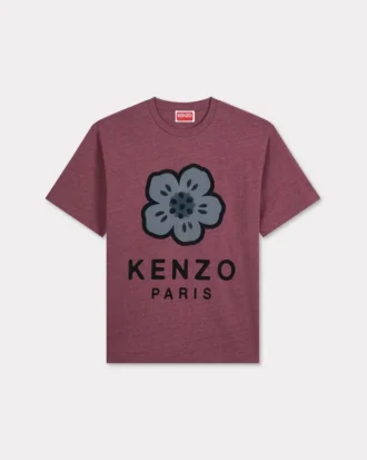 ヘビーコットン製「Boke Flower」刺繍入りオーバーサイズTシャツ