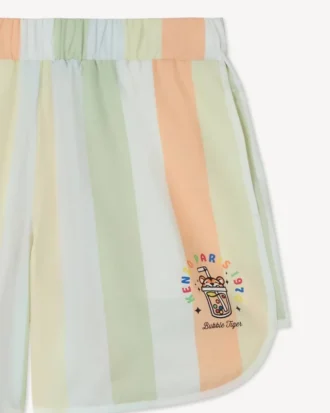 コットンポプリン製「Happy Sweet」バーミューダショーツ