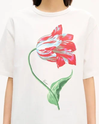 Kenzo チューリップ コットン製ルーズシャツ