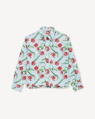 コットンポプリン製「Kenzo・チューリップ」シャツ