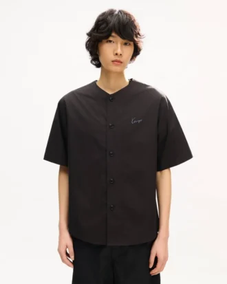 Kenzo シグネチャー コットンポプリン製 ベースボール半袖シャツ
