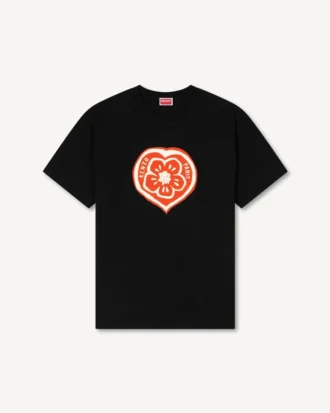 Kenzo ボケ ハート コットン製ルーズシャツ