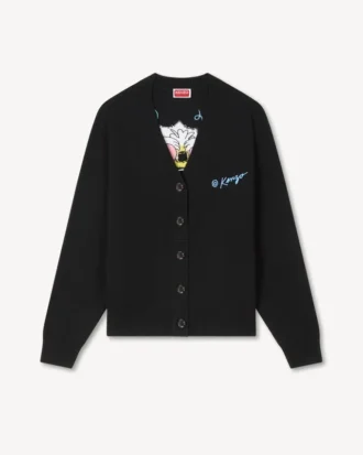 Kenzo ウールコットン製「ワイルドタイガー」カーディガン