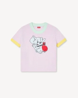 スポンジコットン素材の「Kenzo」カートゥーンクロップドトップ