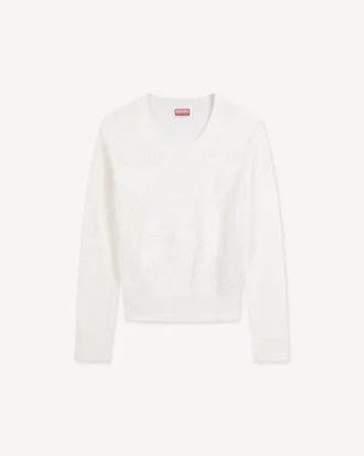 Kenzo カートゥーン コットン製 ロングスリーブ クロップドトップ