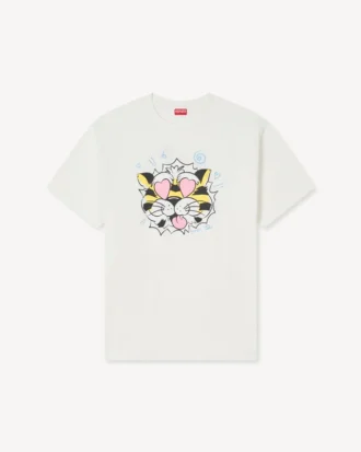 Kenzo「ワイルド・タイガー」コットン製ルーズシャツ