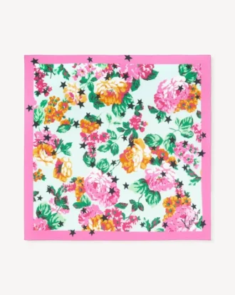 コットン製「Kenzo フローラル」バンダナ