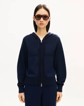 Kenzo シグネチャー ニット ジップアップ フーディ（コットンウール）
