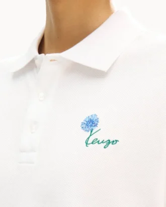 Kenzo チューリップ 刺繍入り スリムフィット ポロシャツ（コットン）