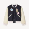 Kenzo バッジ オーバーサイズ バーシティ ブルゾン（ウール）