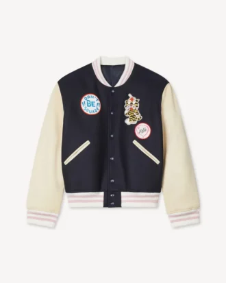 Kenzo バッジ オーバーサイズ バーシティ ブルゾン（ウール）