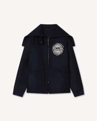 Kenzo バッジ ミックスウール ピーコート