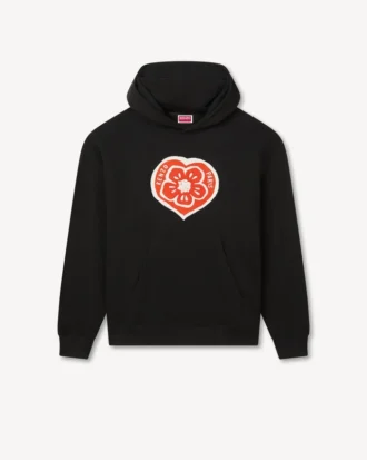 Kenzo「ボケ・ハート」コットン製オーバーサイズフーディ