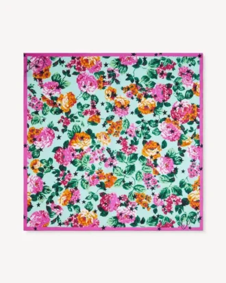Kenzo フローラル シルク製 スモールスクエア