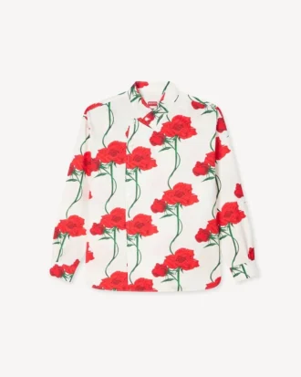 Kenzo アーカイブ ローズ ダブルブレスト コットンシャツ