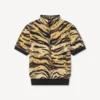 Kenzo タイガー モックネックトップ（コットン・ウール混紡）