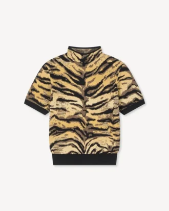 Kenzo タイガー モックネックトップ（コットン・ウール混紡）