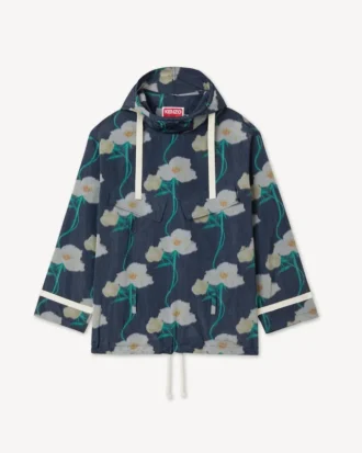テクニカルタフタ素材の「Kenzo アーカイブ ローズ」ミリタリーパーカー