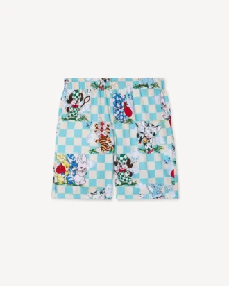 Kenzo カートゥーン コットン・シーサーカー ゴム入りショーツ