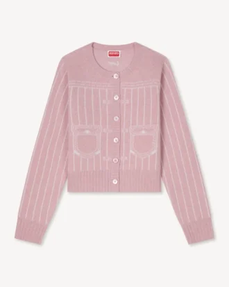 Kenzo トロンプ・ル・イール ウールコットン カーディガン