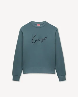 コットン製「Kenzo シグネチャー」刺繍スウェットシャツ
