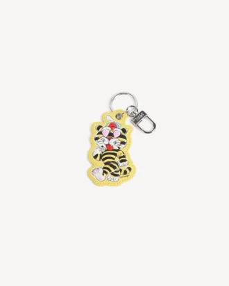 メタル＆レザー製「Kenzo カートゥーン」チャーム