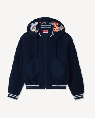 Kenzo バッジ 刺繍入り アフターフッド・ブルゾン（コットン製）