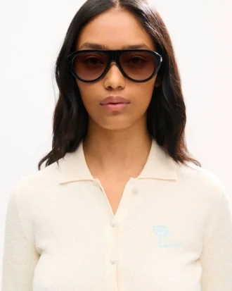 Kenzo チューリップ 刺繍入りカーディガン（スポンジコットン）