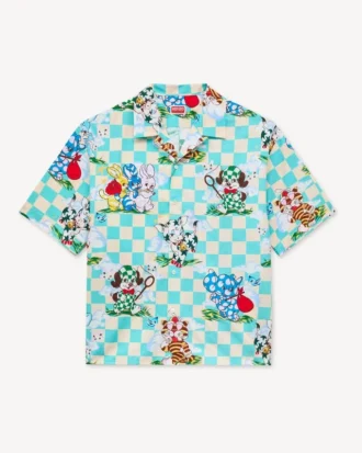 Kenzo カートゥーン ハワイアン半袖シャツ（コットン・シーサーカー）