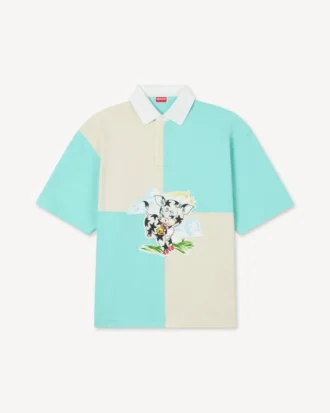Kenzo カートゥーン ヘビーコットン製リラックス ポロシャツ