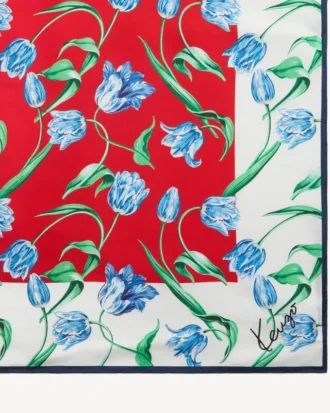 Kenzo チューリップ シルク製スクエア