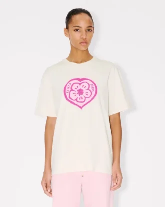 Kenzo ボケ ハート コットン製ルーズシャツ