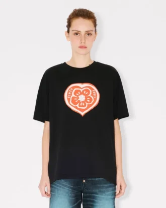 Kenzo ボケ ハート コットン製ルーズシャツ