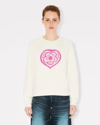 Kenzo ボケ ハート コットン スウェットシャツ