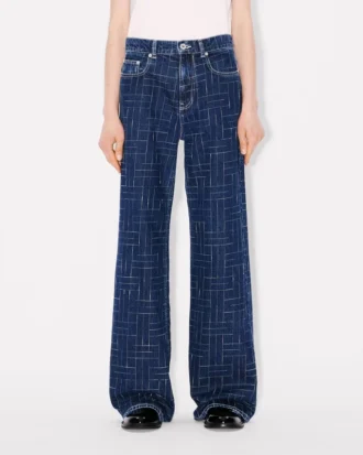 Kenzo ウィーブ「アヤメ」ワイドパンツ（日本デニム）