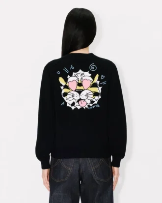 Kenzo ウールコットン製「ワイルドタイガー」カーディガン
