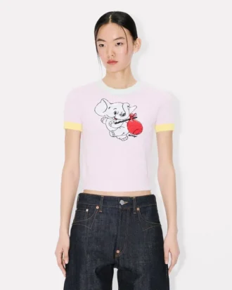 スポンジコットン素材の「Kenzo」カートゥーンクロップドトップ