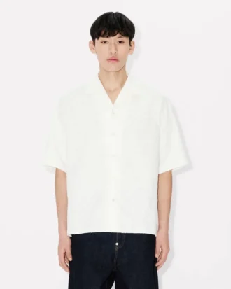 Kenzo タイガー コットンジャカード ハワイアン半袖シャツ