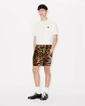 ベルベットジャカード製「Kenzo タイガー」トラックショーツ