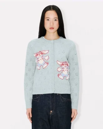Kenzo ウィンターホリデーズ ウール製刺繍カーディガン