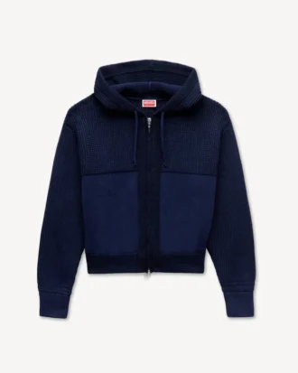 Kenzo シグネチャー ニット ジップアップ フーディ（コットンウール）