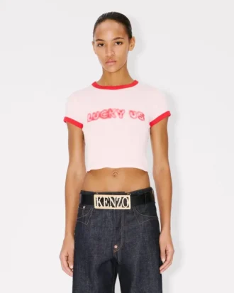 Kenzo ワーズ コットン製クロップドシャツ