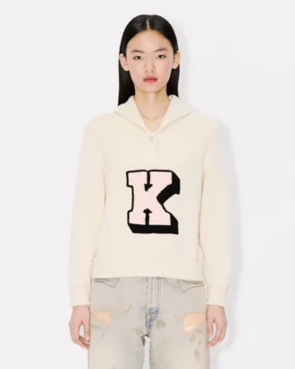Kenzo・バッジ コットンウール製ジャンパー