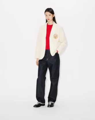 Kenzo バッジ ライト ワークウェア ジャケット（コットン）
