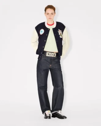 Kenzo バッジ オーバーサイズ バーシティ ブルゾン（ウール）