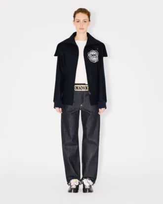 Kenzo バッジ ミックスウール ピーコート