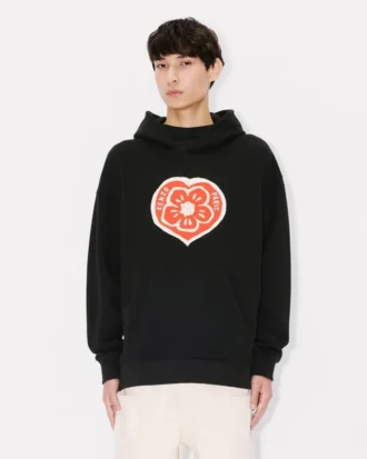 Kenzo「ボケ・ハート」コットン製オーバーサイズフーディ